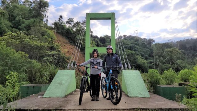 biking in the manu jungle peru