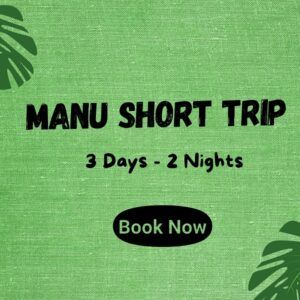 Embark on an unforgettable 3-day adventure through the heart of the Peruvian Amazon with our Manu Short Trip! Perfect for nature lovers and adventure seekers, this tour takes you deep into the lush rainforest, where you'll encounter incredible wildlife, breathtaking landscapes, and the rich culture of local communities. Explore the wonders of Manu National Park, a UNESCO-recognized biosphere, as you navigate its pristine rivers and dense jungles. Whether you're spotting vibrant birds, trekking through exotic trails, or immersing yourself in the magic of the Amazon, this journey promises an extraordinary experience. Book now and discover the hidden treasures of Manu in just three days!